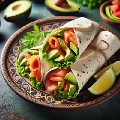 Image of Smoked Salmon and Avocado Wraps