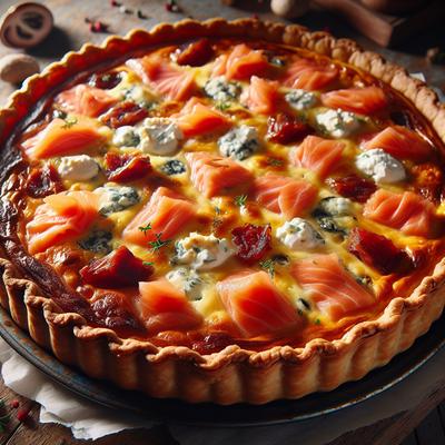 Image of Smoked Salmon and Brie Quiche