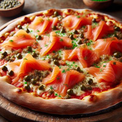Image of Smoked Salmon and Caper Pizza
