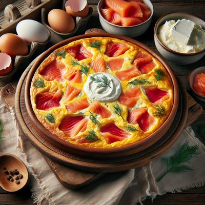 Image of Smoked Salmon and Cream Cheese Frittata