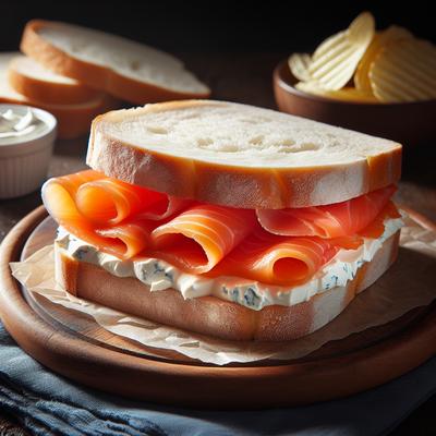 Image of Smoked Salmon and Philadephia Sandwich
