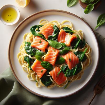 Image of Smoked Salmon and Spinach Linguine
