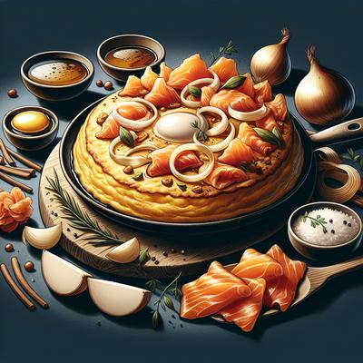 Image of Smoked Salmon Caramelized Onion Omelet 13