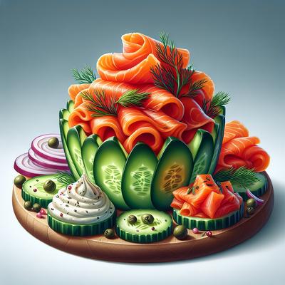 Image of Smoked Salmon Cucumber Cups