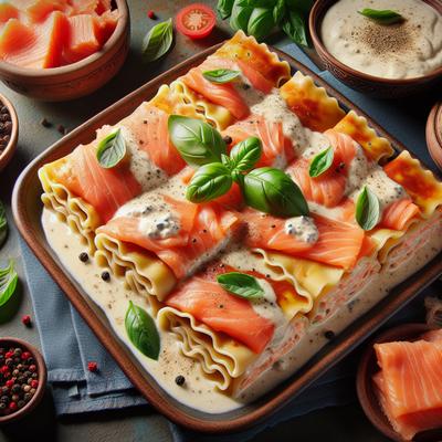 Image of Smoked Salmon Lasagne Lasagna Rolls