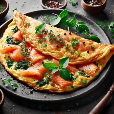 Image of Smoked Salmon Omelet with Herbs