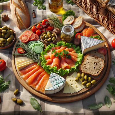 Image of Smoked Salmon Picnic Spread