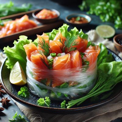 Image of Smoked Salmon Rice Paper Wraps