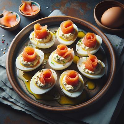 Image of Smoked Salmon Stuffed Eggs