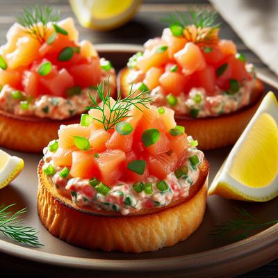 Image of Smoked Salmon Tartare on Toasted Points