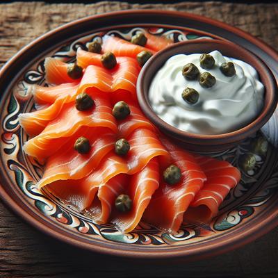 Image of Smoked Salmon with Yogurt and Capers