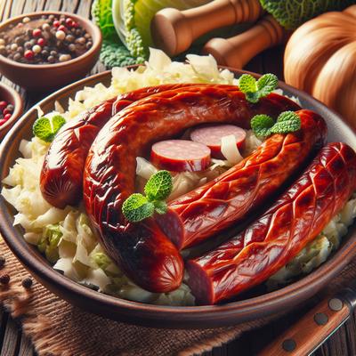 Image of Smoked Sausage and Cabbage