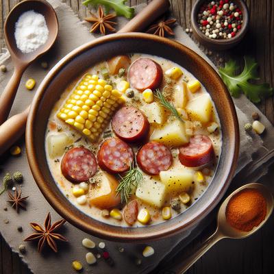 Image of Smoked Sausage and Potato Corn Chowder