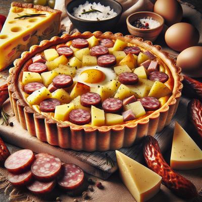 Image of Smoked Sausage and Potato Quiches