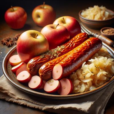 Image of Smoked Sausage Apples and Sauerkraut