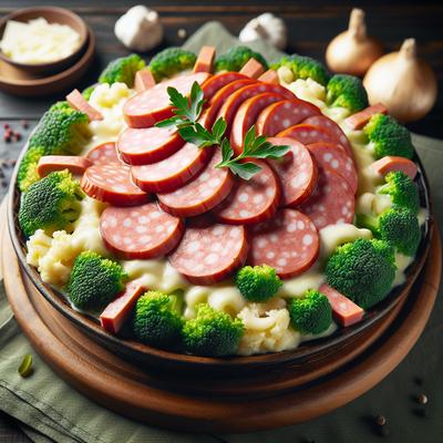 Image of Smoked Sausage with Broccoli and Cheese