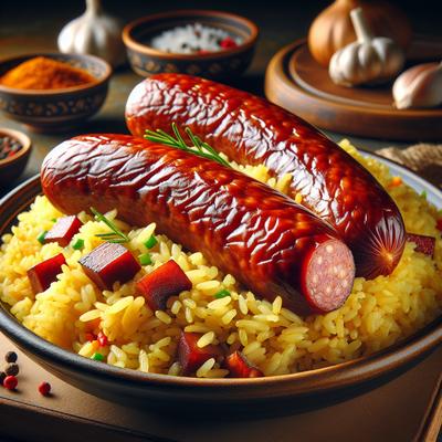 Image of Smoked Sausage with Rice Pilaf