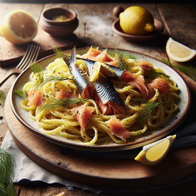 Image of Smoked Trout Lemon Fennel Pasta