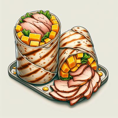 Image of Smoked Turkey and Mango Wrap