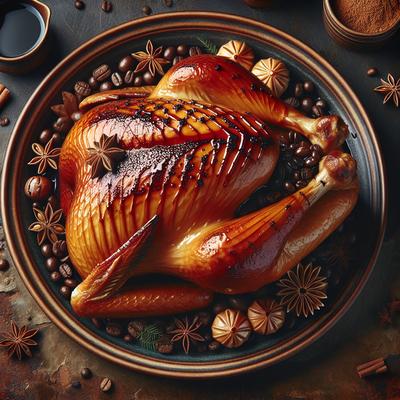 Image of Smoked Turkey with Sweet Coffee Glaze