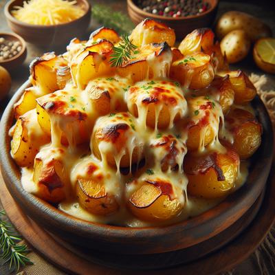 Image of Smokey Cheese Covered Roasted Potatoes