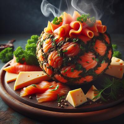 Image of Smokey Salmon Cheddar Cheese Ball
