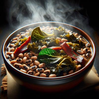 Image of Smokin Hot Black Eyed Peas and Collards