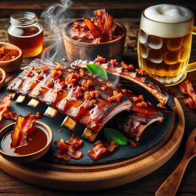 Image of Smokin Maple Bacon Beer Baby Back Ribs