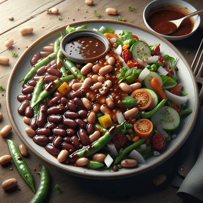 Image of Smoky Bean Salad with Molasses Dressing