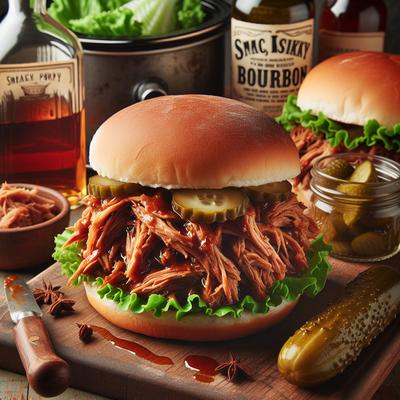 Image of Smoky Bourbon Pulled Pork Sandwiches from Your Crock Pot