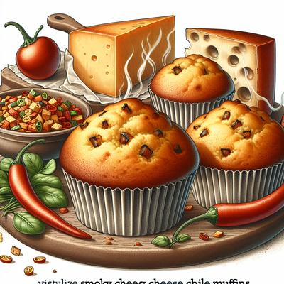 Image of Smoky Cheese Chile Muffins