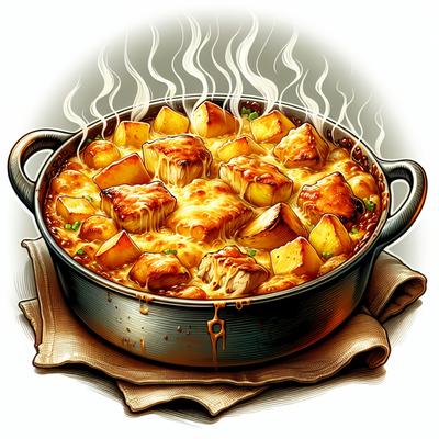 Image of Smoky Chicken and Cheesy Potato Casserole