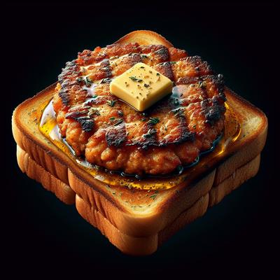 Image of Smoky Chicken Patties on Buttered Toast