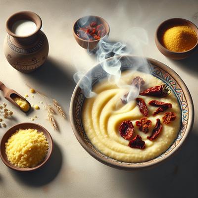 Image of Smoky Creamy Polenta with Sun Dried Tomatoes