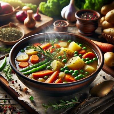 Image of Smoky Farmers Market Soup in a Basket or a Bowl