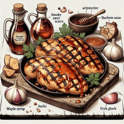 Image of Smoky Maple Barbecued Chicken Breasts