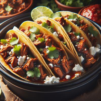 Image of Smoky Pork Tinga Tacos Slow Cooker
