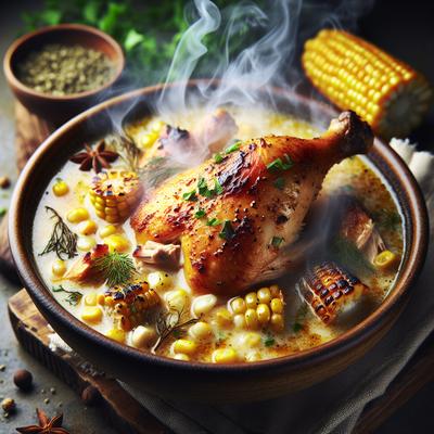 Image of Smoky Roasted Chicken and Corn Chowder