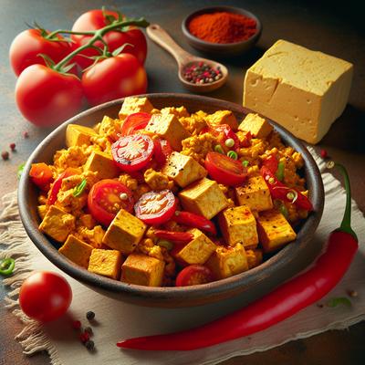 Image of Smoky Scrambled Tofu with Tomatoes and Chile by Deborah Madison