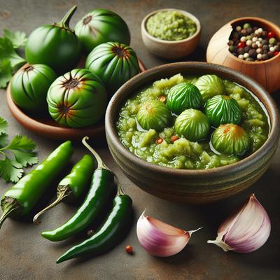 Image of Smoky Spicy Tomatillo Salsa Verde Aka Green Hell