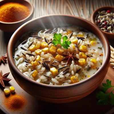 Image of Smoky Wild Rice and Corn Soup