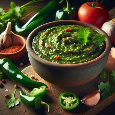 Image of Smooth and Spicy Poblano Salsa