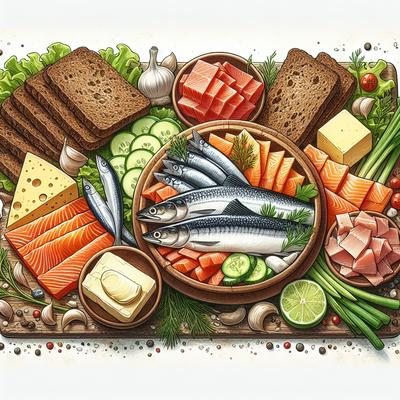 Image of Smorgasbord or Smorrebrod Denmark