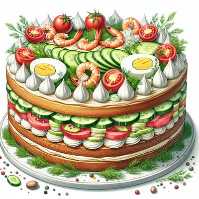 Image of Smorgastarta Swedish Sandwich Torte