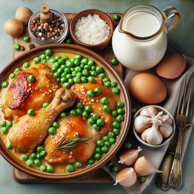 Image of Smothered Buttermilk Chicken with Peas