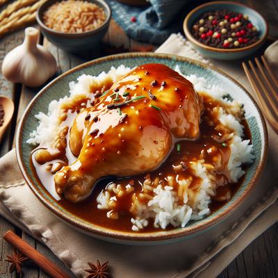 Image of Smothered Chicken with Gravy and Rice