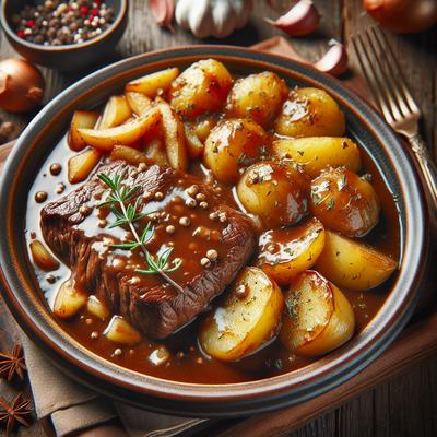 Image of Smothered Cube Steak and Potatoes