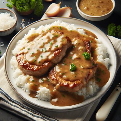 Image of Smothered Pork Chops and Rice