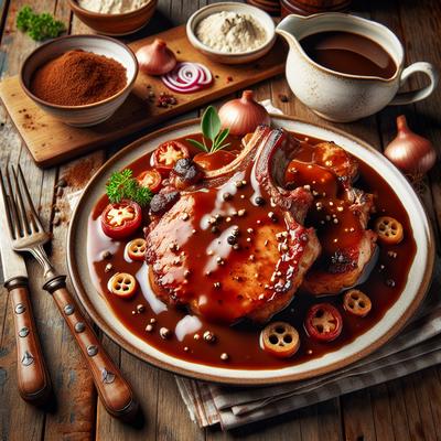 Image of Smothered Pork Chops in Red Eye Gravy