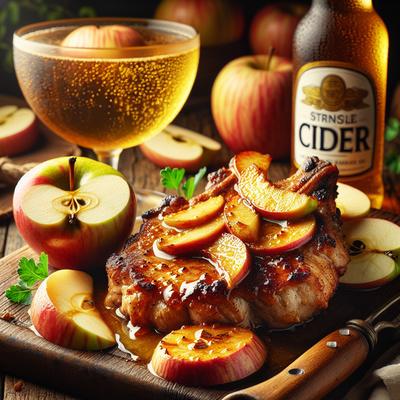 Image of Smothered Pork Chops with Cider and Apples